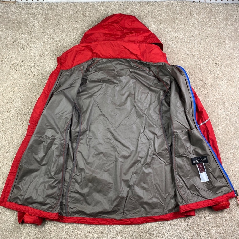 Montbell Windstopper Active Shell Jacket Red Womens Large Hooded Full Zip Hiking - Picture 4 of 10